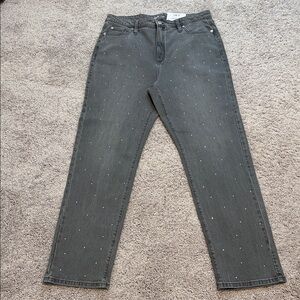 INC International Concepts Women's Gray Straight Leg Jeans